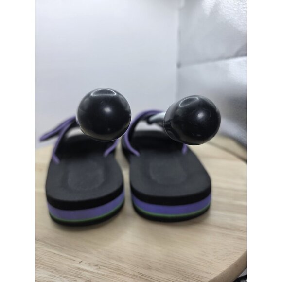 Brooks Womens Slide Sandals Adjustable Black and Purple Size - Picture 5 of 6
